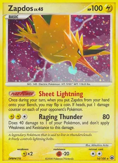Zapdos, Majestic Dawn No. 14 Holo