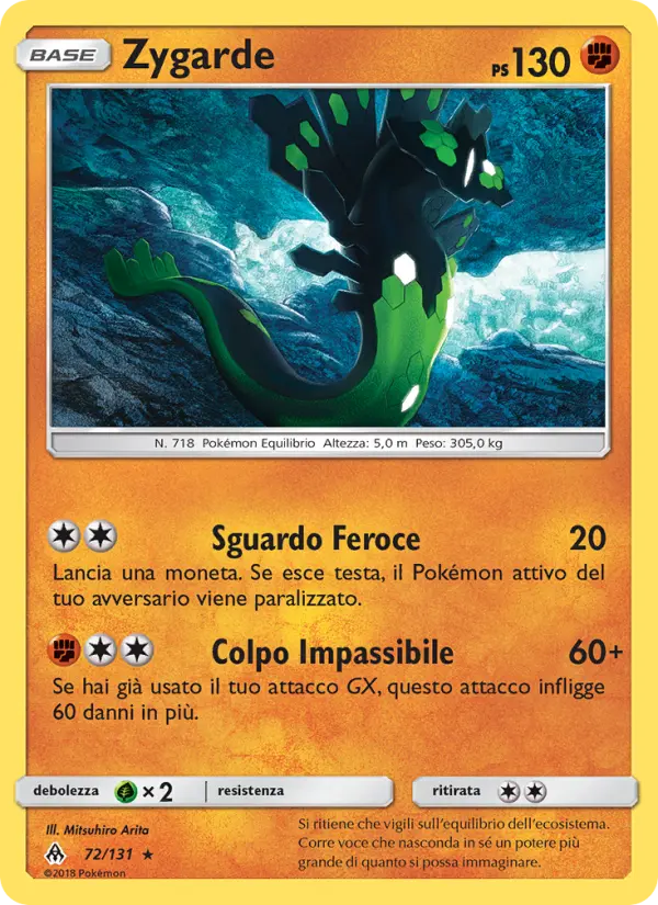 Zygarde, Apocalisse Di Luce No. 72