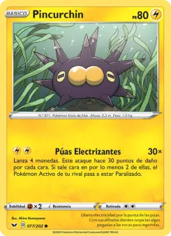 Pincurchin, Espada y Escudo Nº 77 Normal