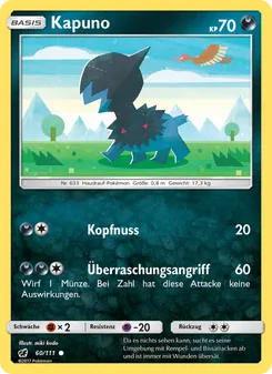Kapuno, Aufziehen der Sturmröte Nº 60 Normal
