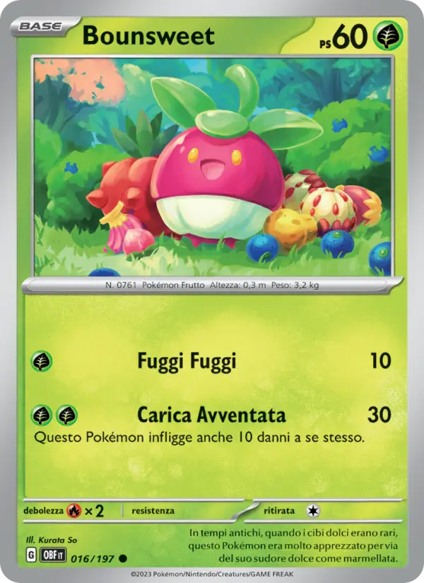 Bounsweet, Ossidiana Infuocata Nº 016