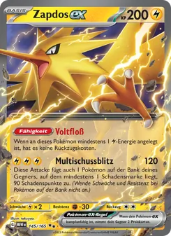 Zapdos-ex, 151 Nº 145 Holo