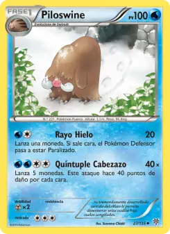 Piloswine, Tormenta Plasma No. 27 Normal