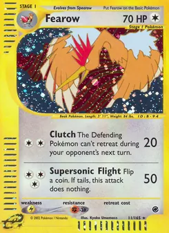 Fearow, Expedition Base Set Nº 11 Reverse