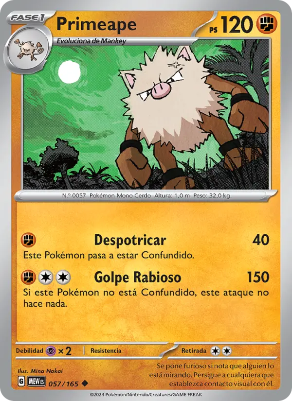 Primeape, 151 Nº 057