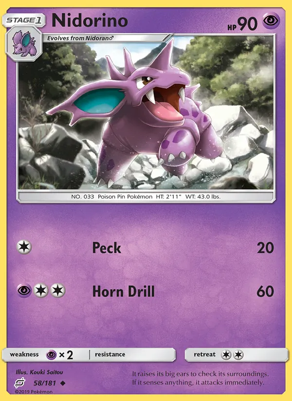 Nidorino, Team Up Nº 58