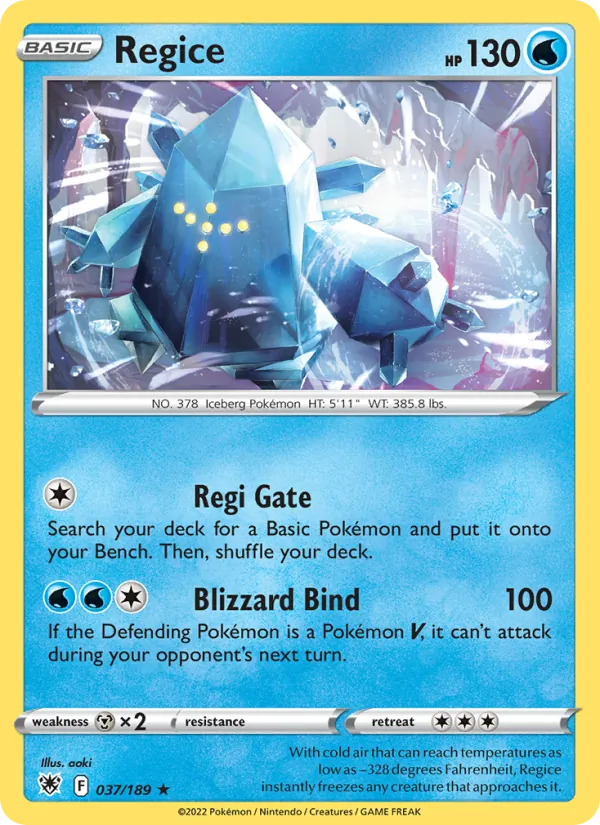 Regice, Astral Radiance No. 037