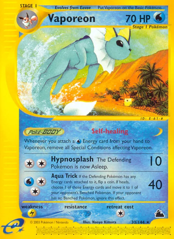Vaporeon, Skyridge Nº 33