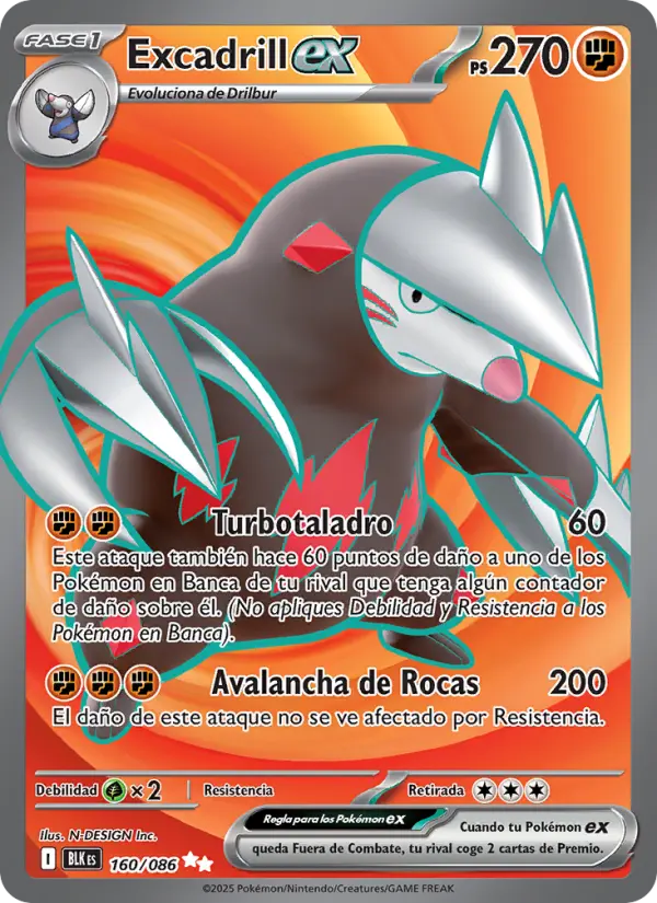 Excadrill ex, Fulgor Negro No. 160