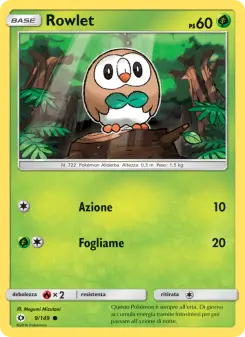 Rowlet, Sole e Luna No. 9 Normal