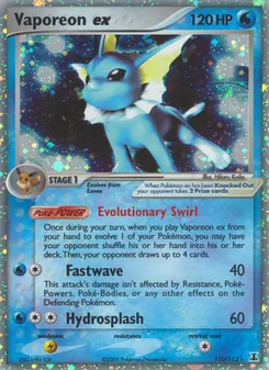 Vaporeon ex, Delta Species No. 110 Holo