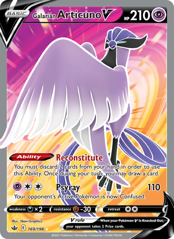 Galarian Articuno V, Chilling Reign Nº 169