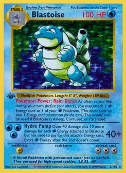 Blastoise, Base Set No. 2