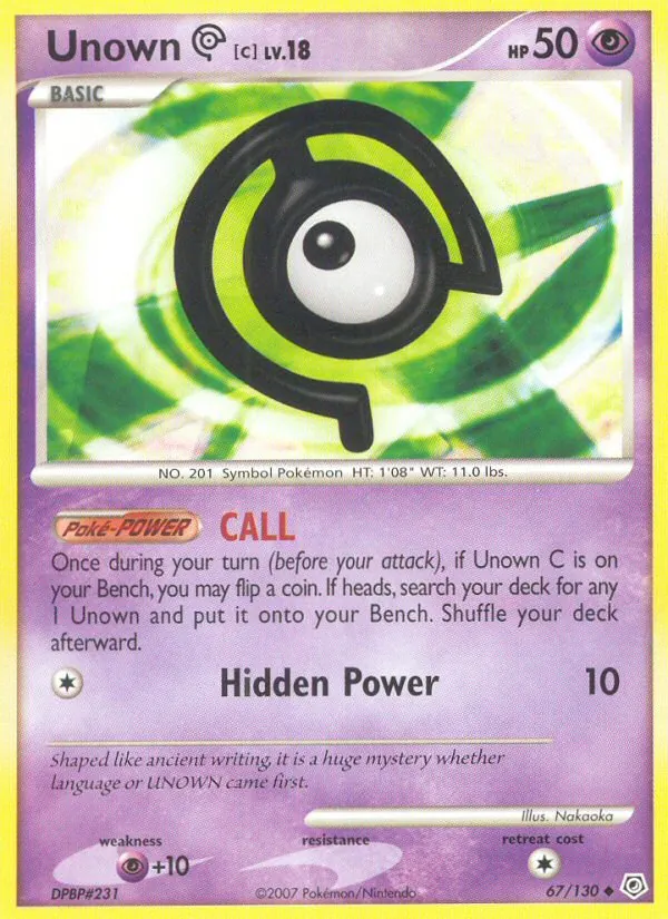 Unown C, Diamond & Pearl Nº 67