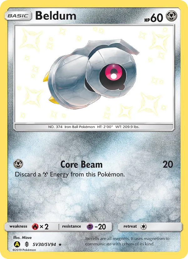 Beldum, Hidden Fates Shiny Vault No. SV30