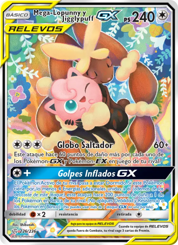 Mega-Lopunny y Jigglypuff GX, Eclipse Cósmico No. 226