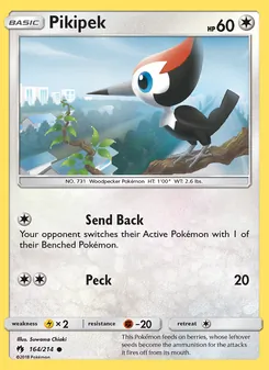 Pikipek, Lost Thunder Nº 164 Normal