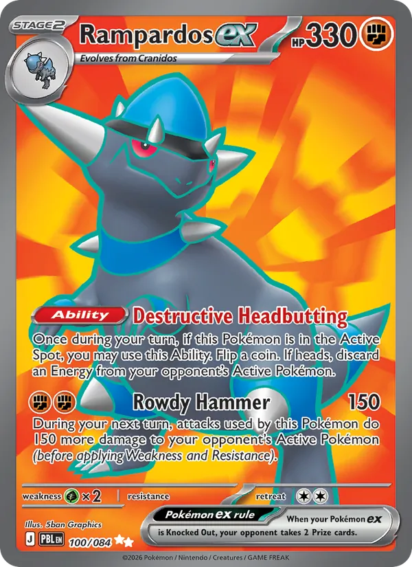 Rampardos ex, Pitch Black No. 100