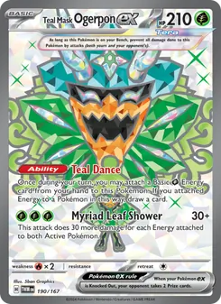 Teal Mask Ogerpon ex, Twilight Masquerade Nº 190 Holo