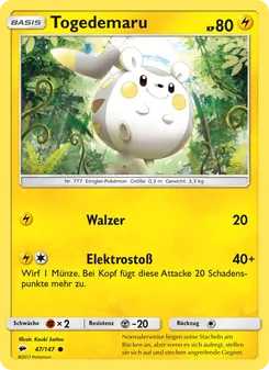 Togedemaru, Nacht in Flammen Nº 47 Normal