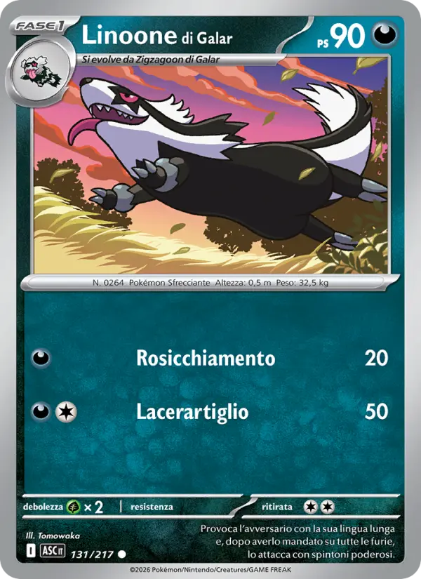 Linoone di Galar, Ascesa Eroica Nº 131