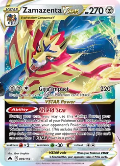 Zamazenta VSTAR, Crown Zenith Nº 099 Holo