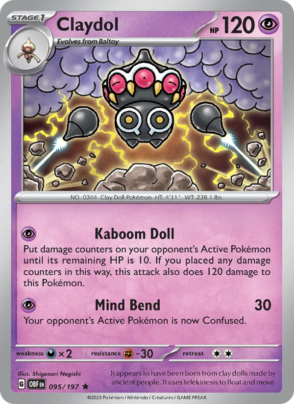 Claydol, Obsidian Flames Nº 095