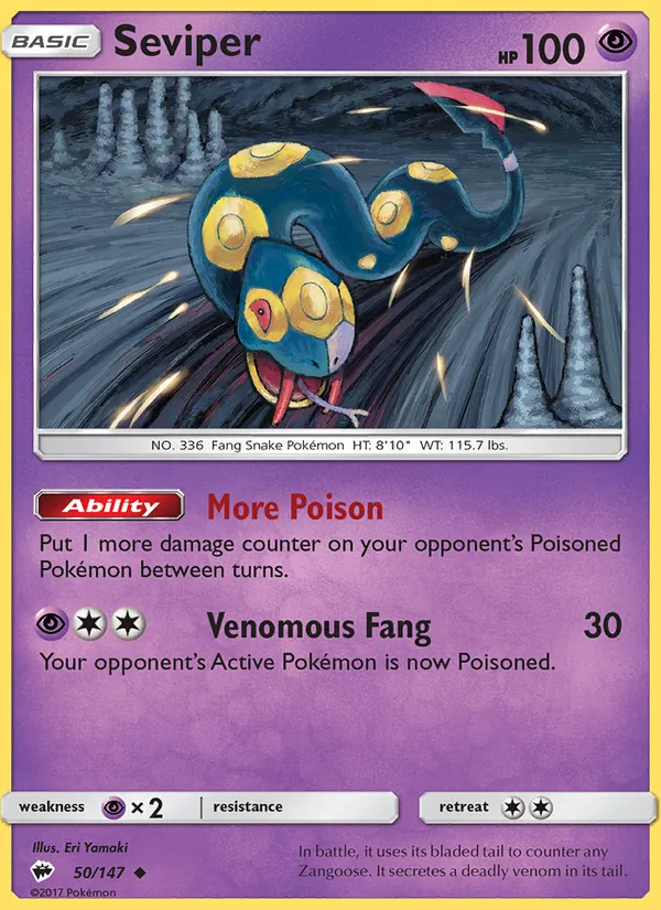 Seviper, Burning Shadows No. 50