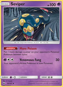 Seviper, Burning Shadows No. 50 Normal