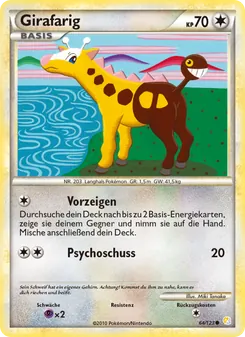 Girafarig, HeartGold SoulSilver Nº 64 Normal