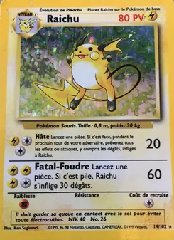 Raichu, Set de Base Nº 14 Holo
