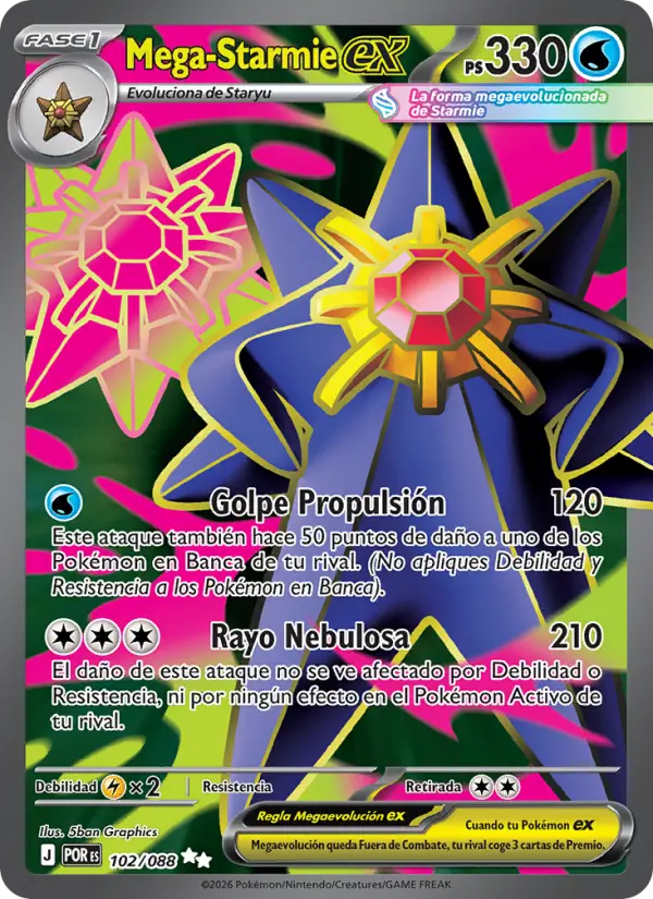 Mega-Starmie ex, Equilibrio Perfecto No. 102