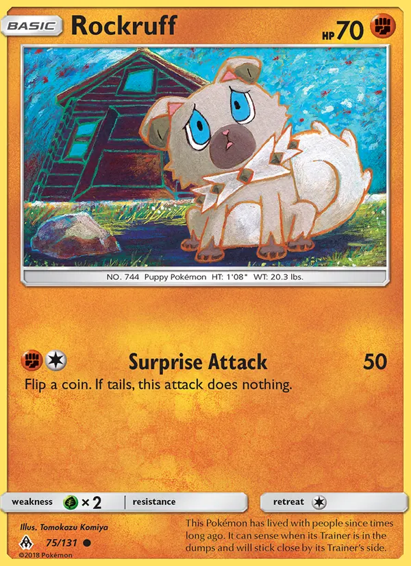 Rockruff, Forbidden Light No. 75