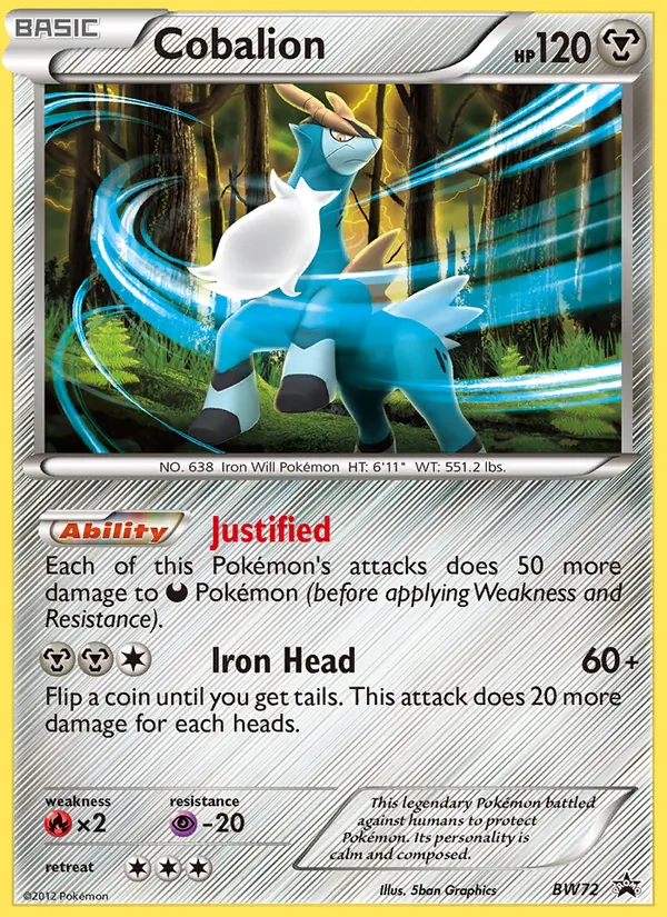 Cobalion, BW Black Star Promos No. BW72