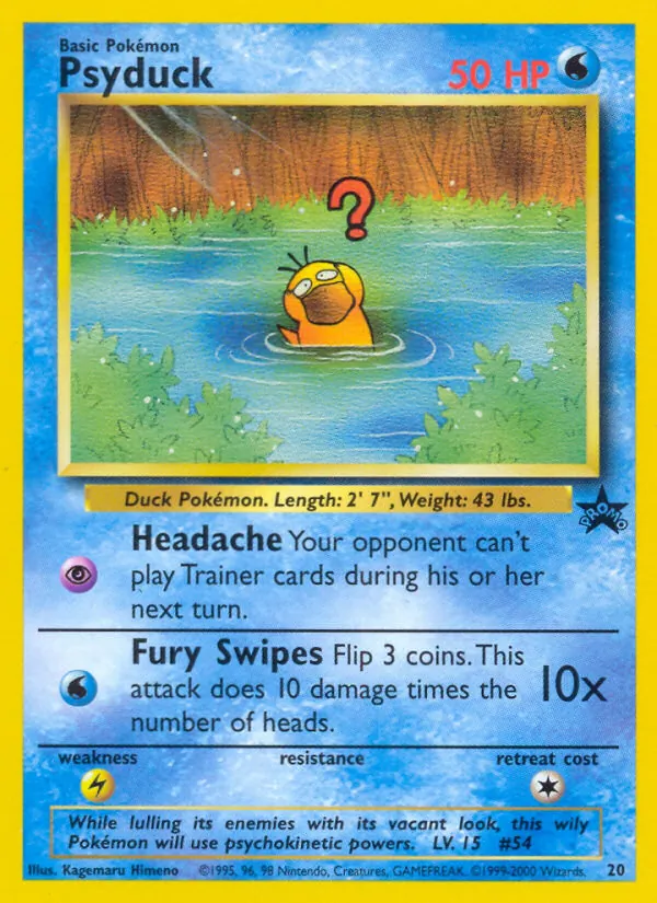 Psyduck, Wizards Black Star Promos No. 20