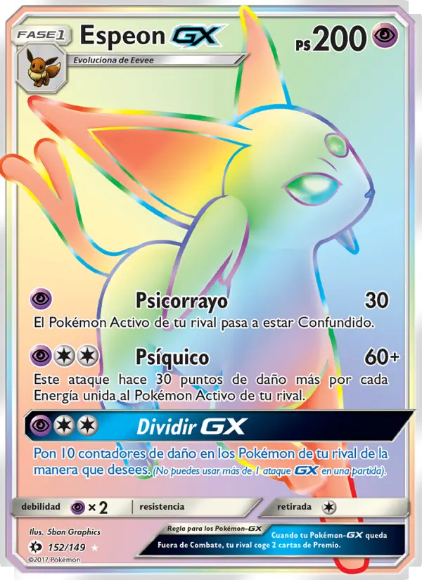 Espeon GX, Sol y Luna Nº 152