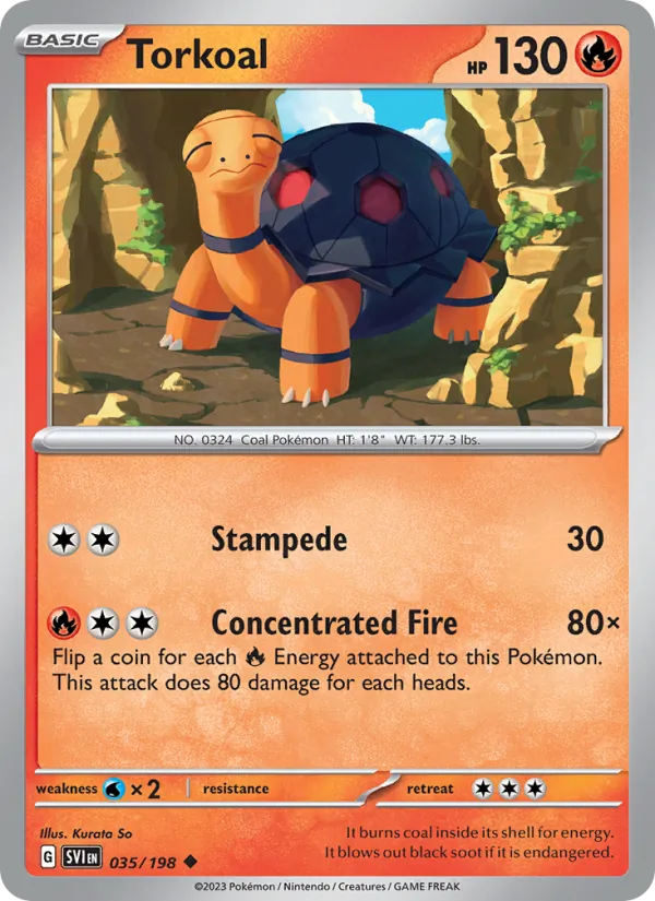 Torkoal, Scarlet & Violet No. 035