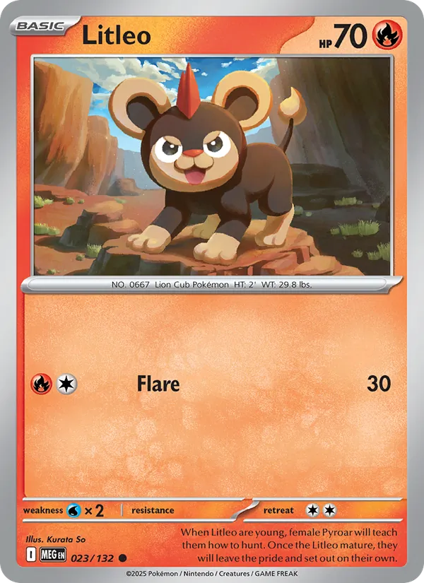 Litleo, Mega Evolution No. 023