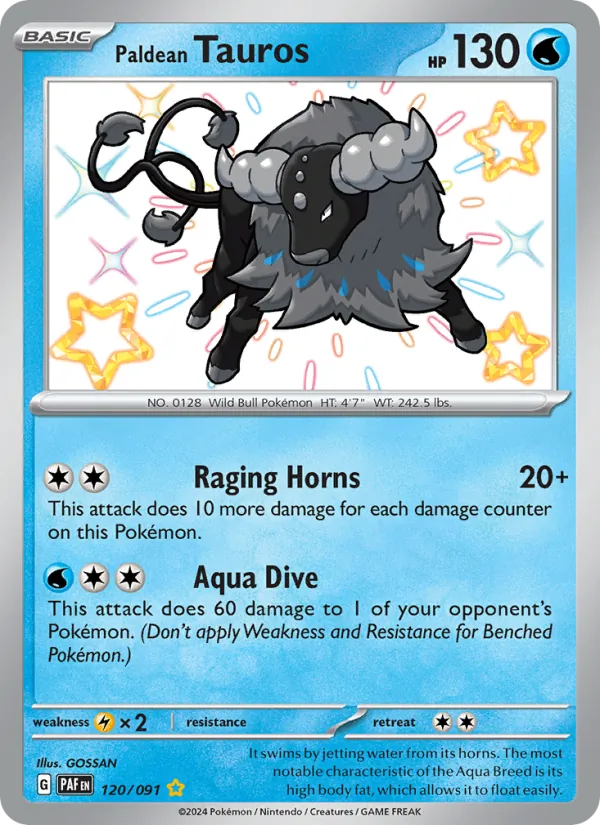Paldean Tauros, Paldean Fates No. 120
