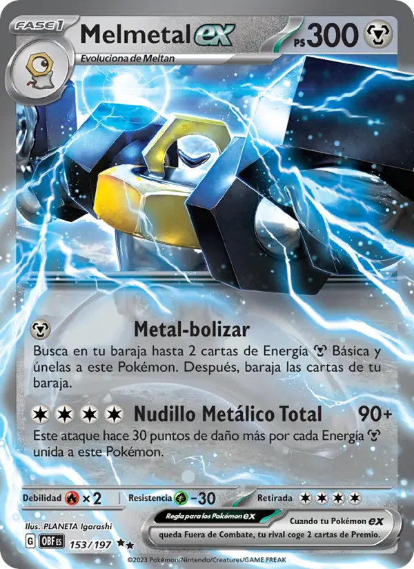 Melmetal ex, Llamas Obsidianas No. 153