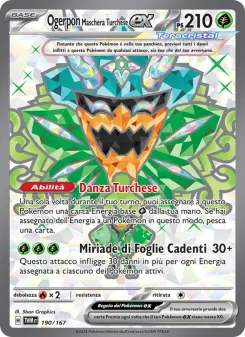 Ogerpon Maschera Turchese-ex, Crepuscolo Mascherato Nº 190 Holo