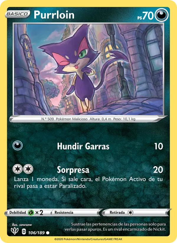 Purrloin, Oscuridad Incandescente No. 106