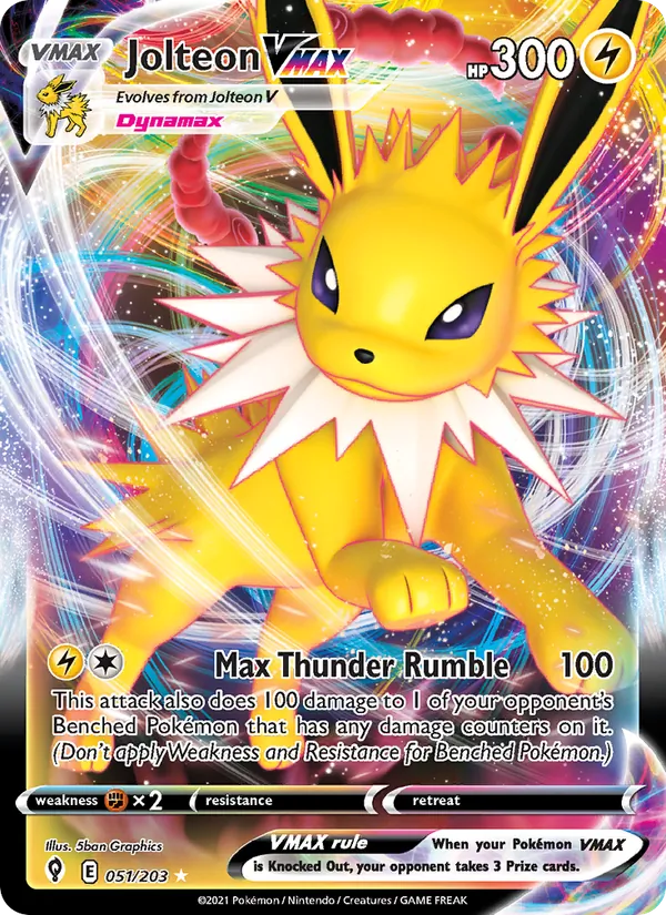 Jolteon VMAX, Evolving Skies No. 51