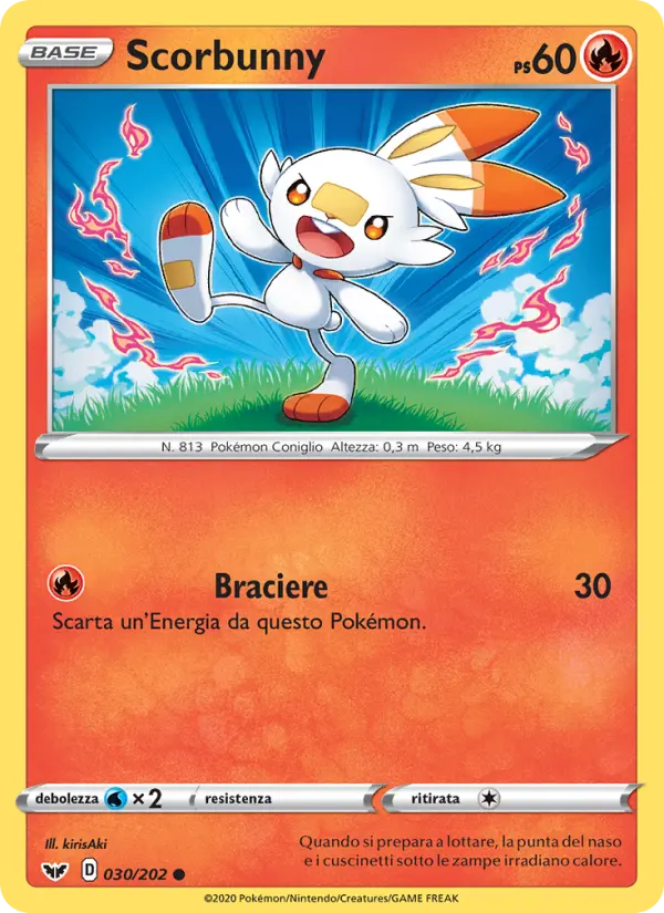 Scorbunny, Spada e Scudo Nº 30