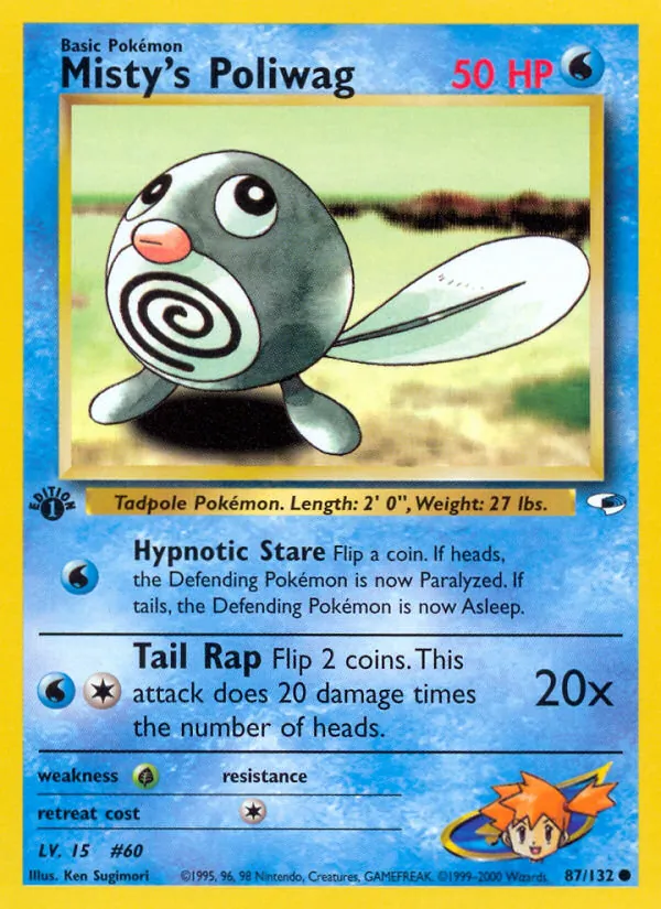 Misty's Poliwag, Gym Heroes No. 87