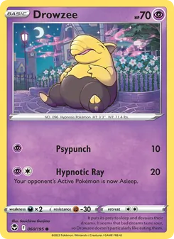 Drowzee, Silver Tempest Nº 060 Normal