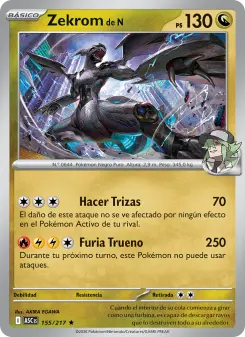 Zekrom de N, Héroes Ascendentes Nº 155 Reverse