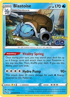 Blastoise, Pokémon GO No. 017 Holo