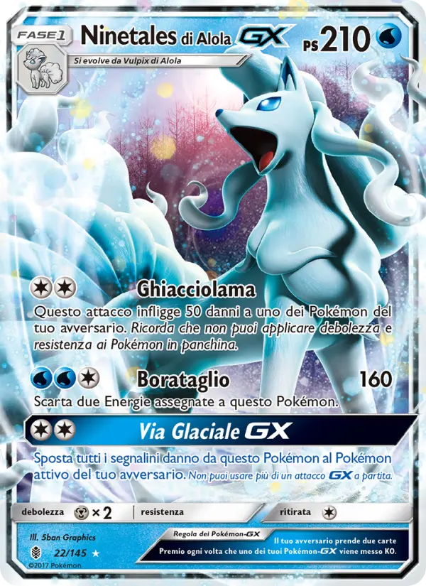 Ninetales di Alola GX, Guardiani Nascenti Nº 22