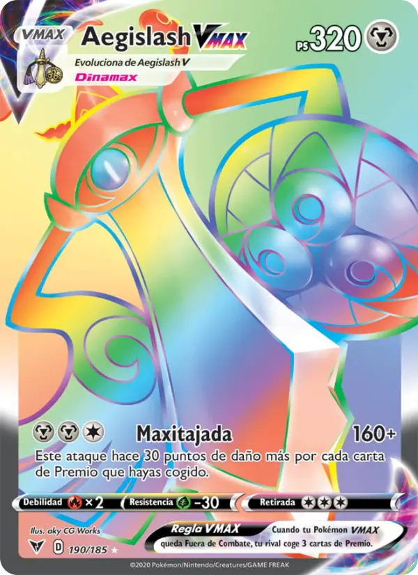 Aegislash VMAX, Voltaje Vívido Nº 190